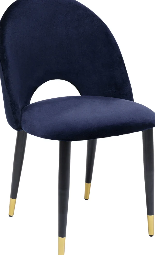 Sedia Iris in velluto blu (2/set) - KARE