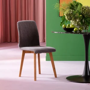 Sedia Lara Cord grigio - KARE