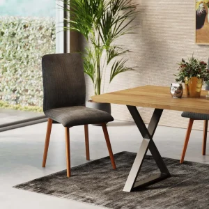 Sedia Lara Cord grigio - KARE