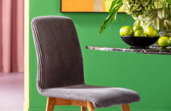 Sedia Lara Cord grigio - KARE