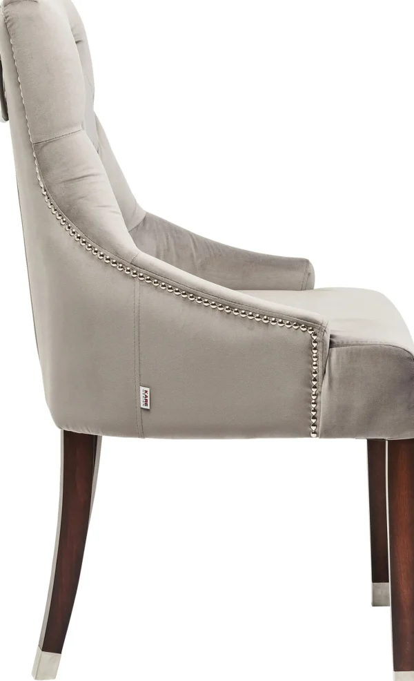 Sedia Prince in velluto grigio - KARE