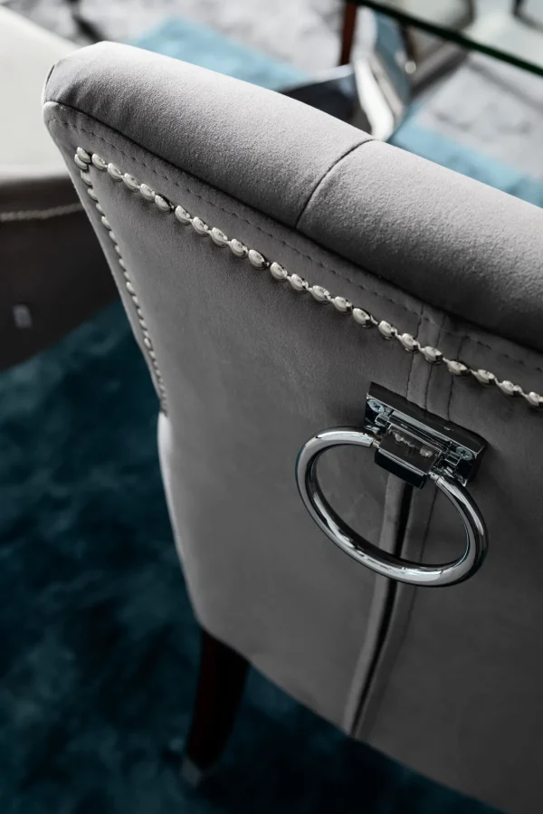 Sedia Prince in velluto grigio - KARE