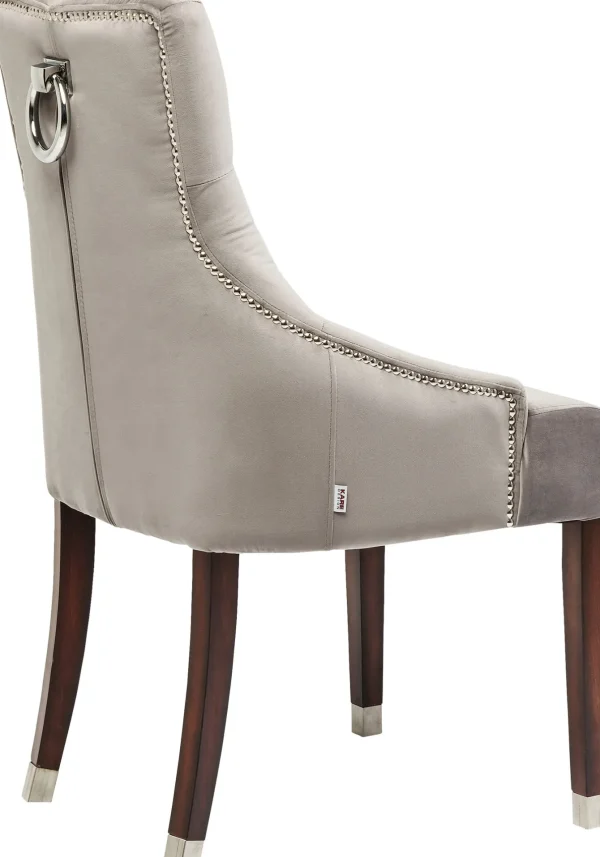 Sedia Prince in velluto grigio - KARE