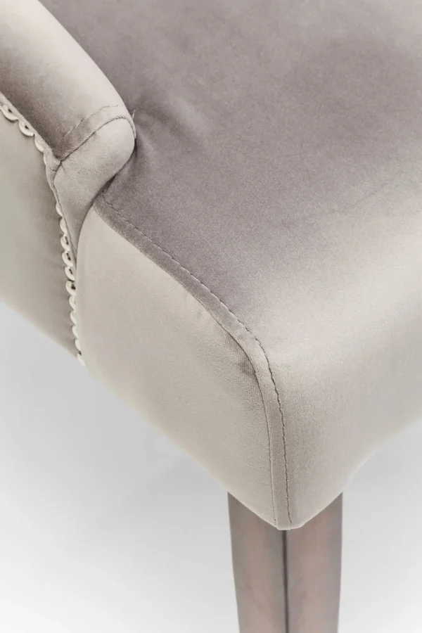 Sedia Prince in velluto grigio - KARE