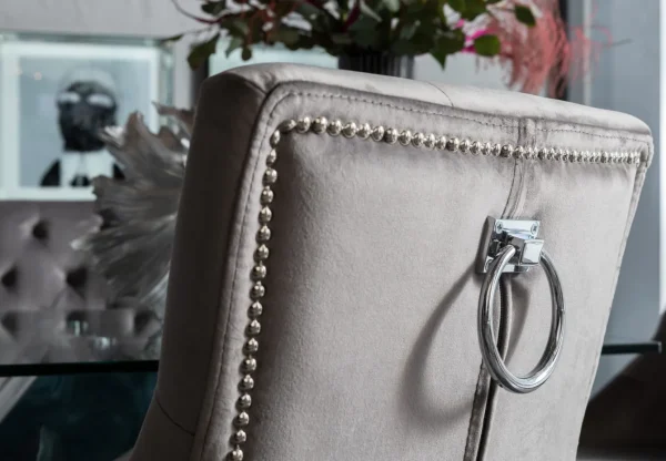 Sedia Prince in velluto grigio - KARE