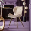 Sedia "Viva Creme" in tessuto vellutato color crema - KARE