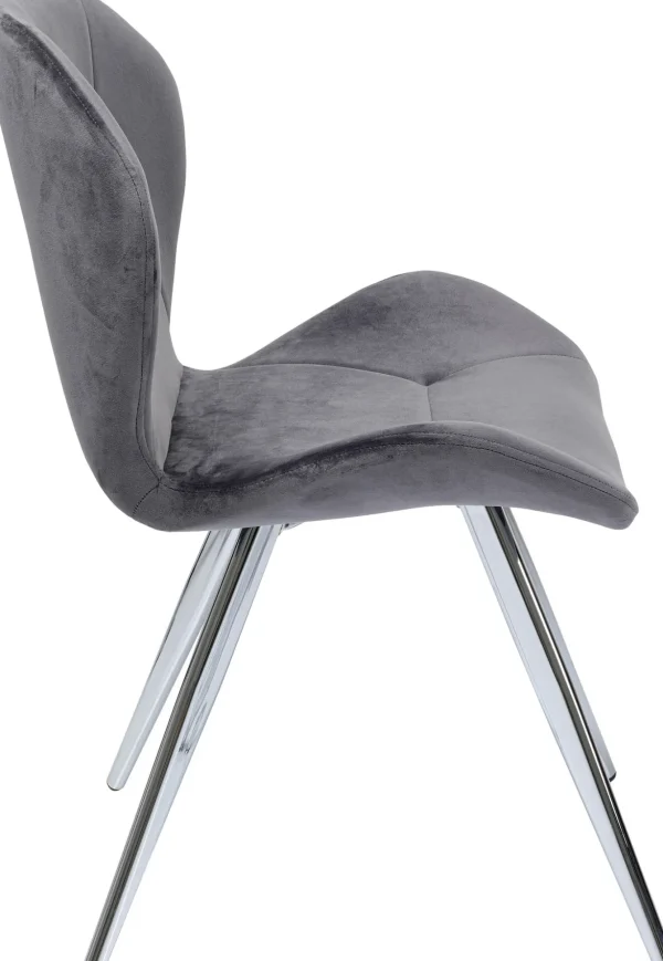 Sedia Viva grigio-cromato - KARE