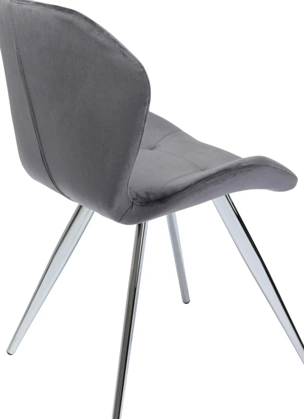 Sedia Viva grigio-cromato - KARE