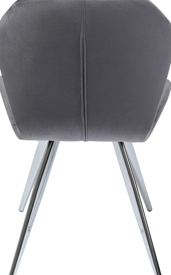 Sedia Viva grigio-cromato - KARE