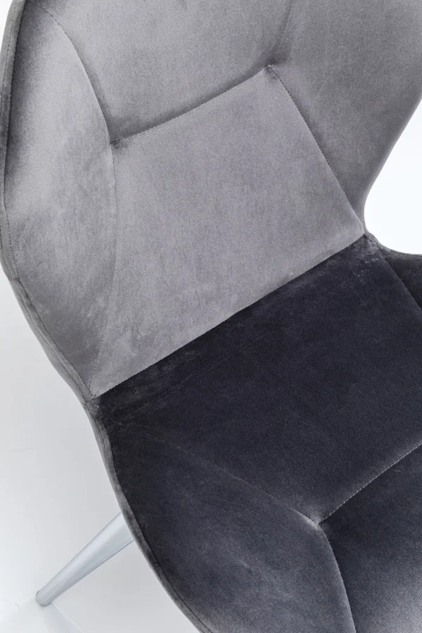 Sedia Viva grigio-cromato - KARE