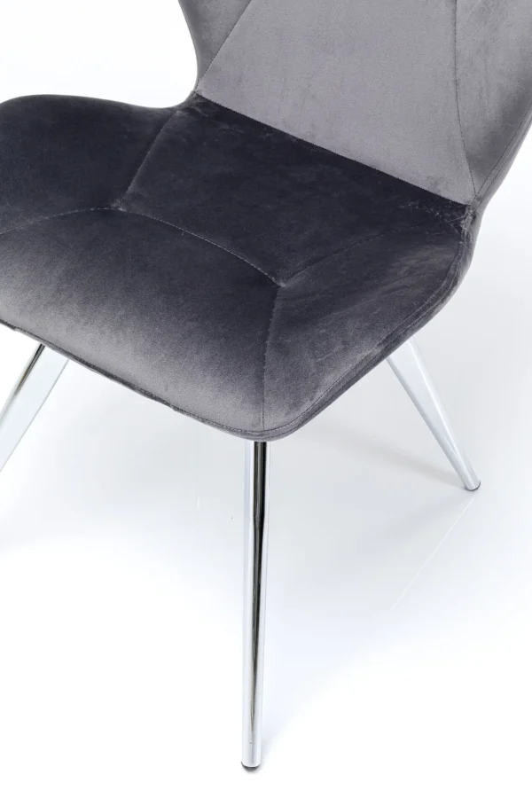 Sedia Viva grigio-cromato - KARE