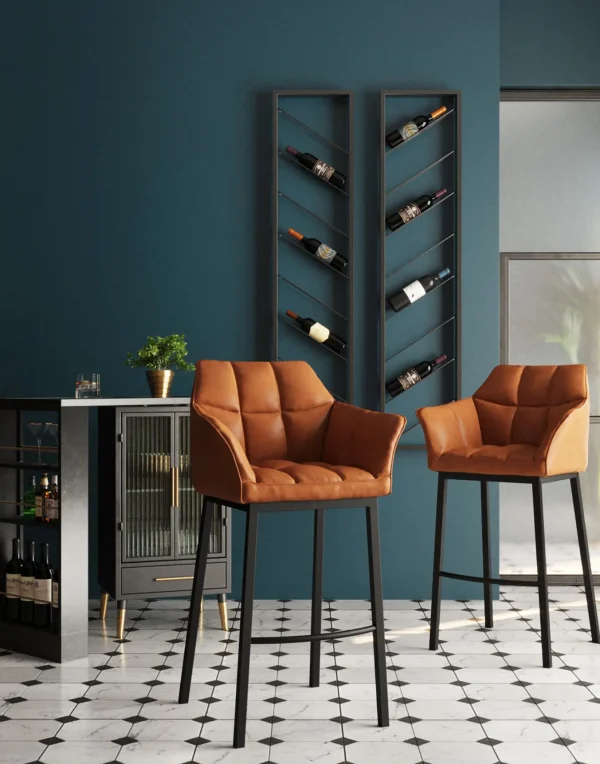 Sgabello bar ThinkThank quattro marrone - KARE