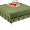 Sgabello Bellissima velluto verde 80 - KARE