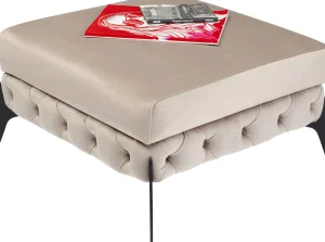 Sgabello Bellissima velluto taupe 80cm - KARE