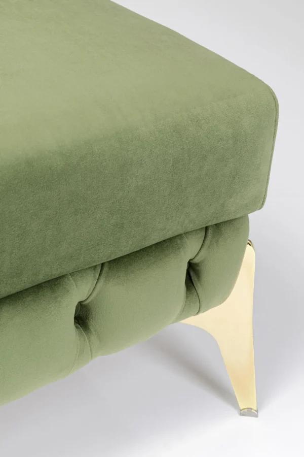 Sgabello Bellissima velluto verde 80 - KARE