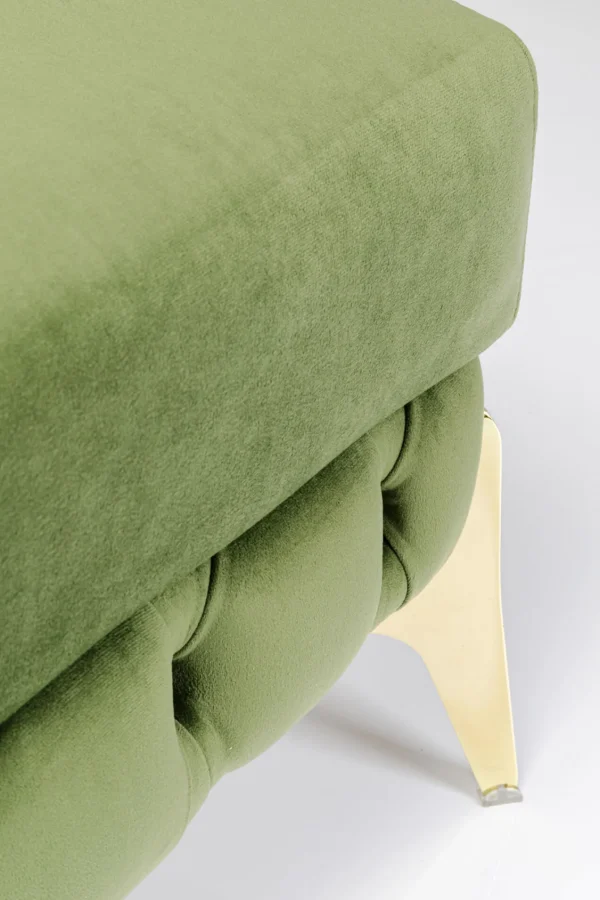 Sgabello Bellissima velluto verde 80 - KARE