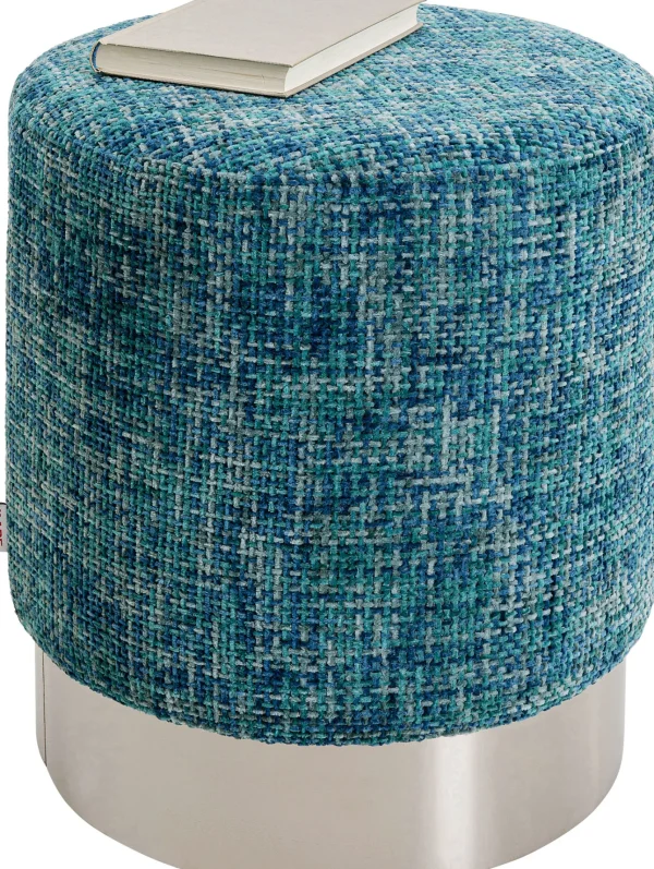 Sgabello Berry High Silber blu chiaro Ø39cm - KARE