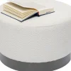 Sgabello Cherry Boucle crema smoke Ø55cm - KARE