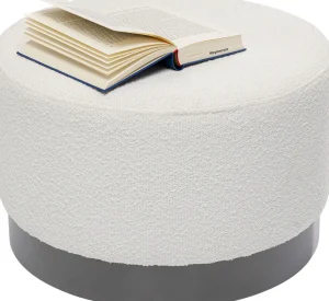 Sgabello Cherry Boucle crema smoke Ø55cm - KARE
