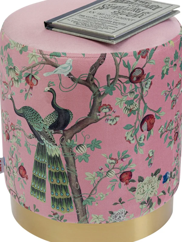 Sgabello Cherry Peacock ottone Ø32cm - KARE