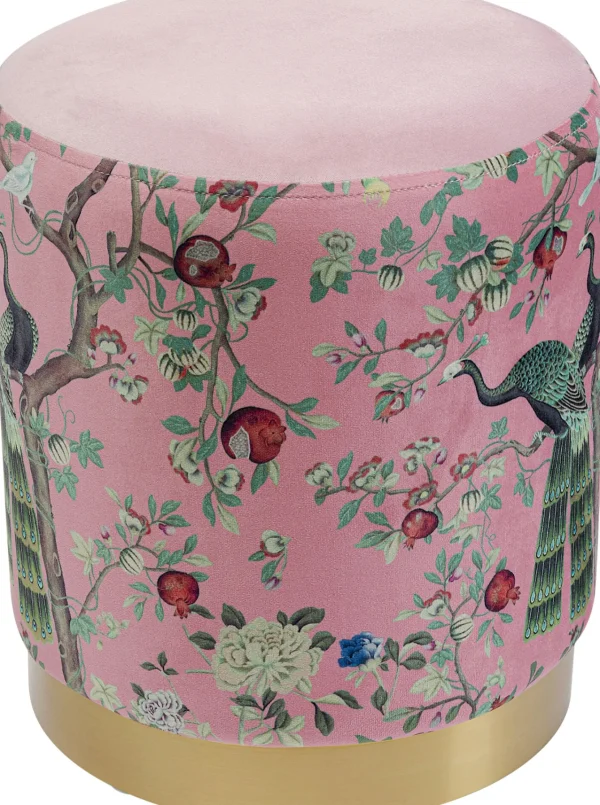 Sgabello Cherry Peacock ottone Ø32cm - KARE