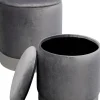 Sgabello Cherry Storage grigio argento (2/Set) - KARE