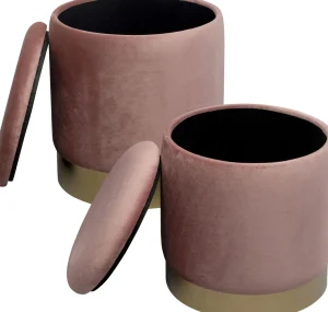 Sgabello Cherry Storage Rose ottone (2/Set) - KARE