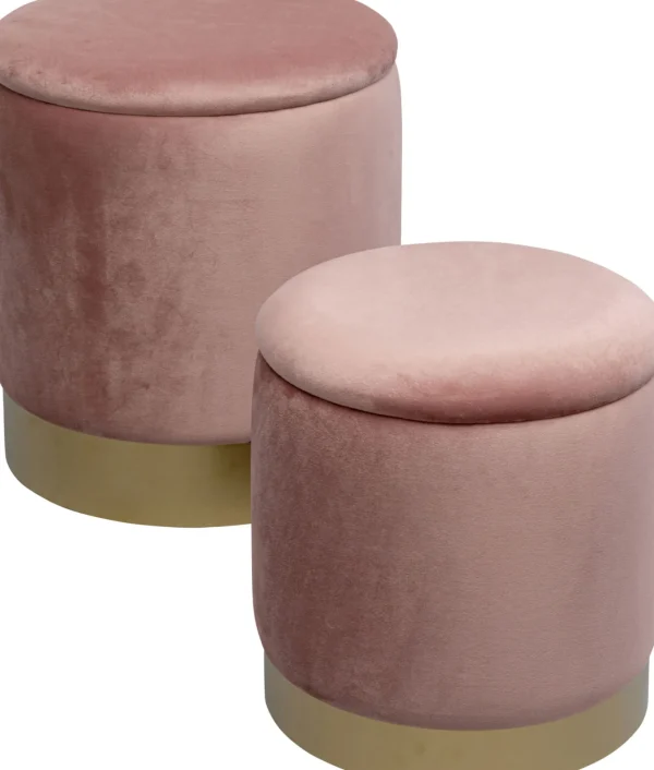 Sgabello Cherry Storage Rose ottone (2/Set) - KARE