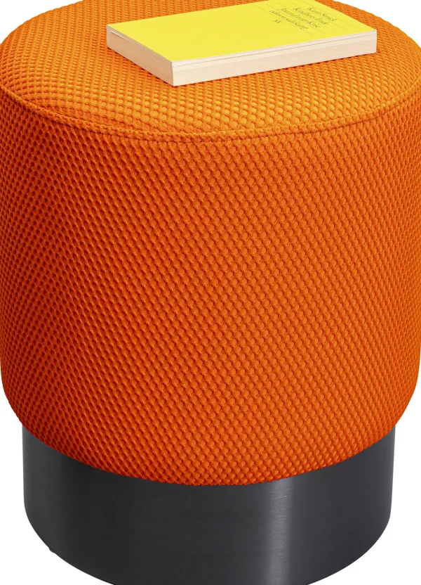 Sgabello Jody arancione Mesh nero Ø35cm - KARE