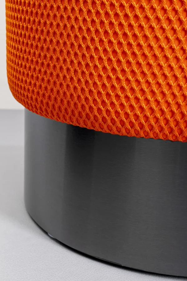 Sgabello Jody arancione Mesh nero Ø35cm - KARE