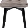 Sgabello nero Vicky in velluto grigio 46x59 cm - KARE