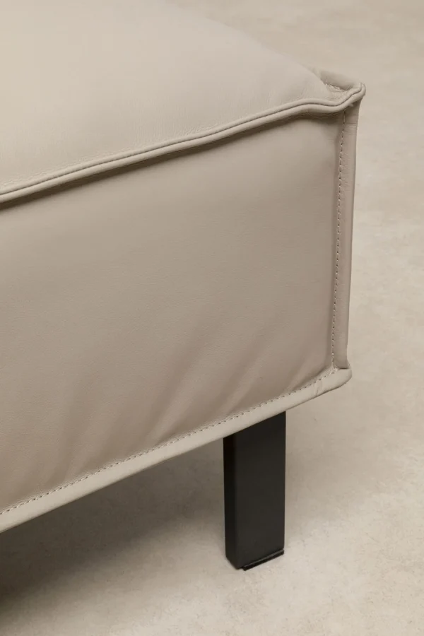 Sgabello Victor pelle grigio - KARE