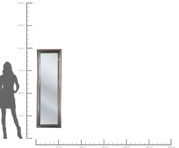 Specchio A Stelo Frame Argento 55x180cm - KARE