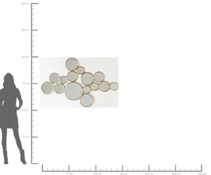 SPECCHIO BUBBLES OTTONE 138X93CM - KARE
