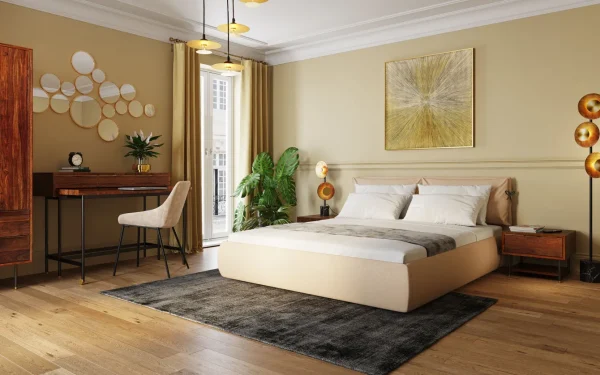 SPECCHIO BUBBLES OTTONE 138X93CM - KARE