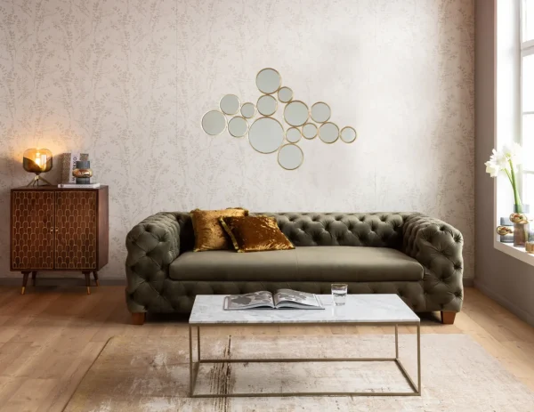 SPECCHIO BUBBLES OTTONE 138X93CM - KARE