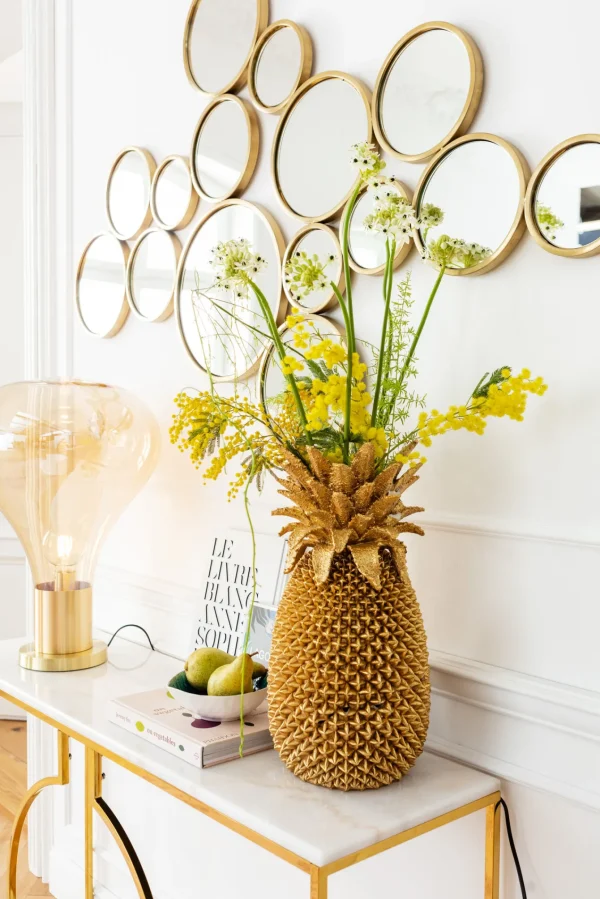 SPECCHIO BUBBLES OTTONE 138X93CM - KARE