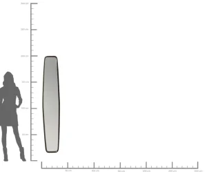 SPECCHIO CLIP NERO 32X177CM - KARE