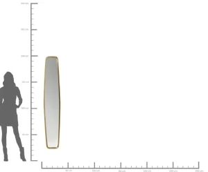 SPECCHIO CLIP OTTONE 32X177CM - KARE