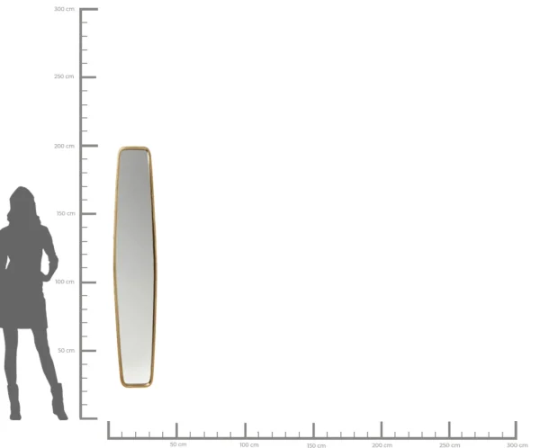 SPECCHIO CLIP OTTONE 32X177CM - KARE