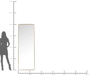 Specchio Curve rettangolare ottone 70x200 cm - KARE