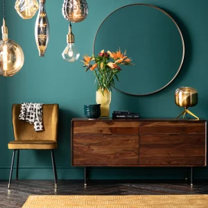 SPECCHIO CURVE ROTONDO OTTONE Ø100CM - KARE