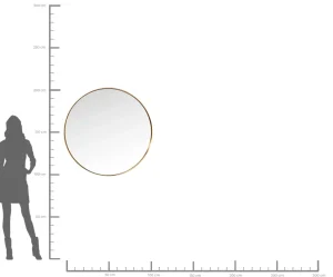 SPECCHIO CURVE ROTONDO OTTONE Ø100CM - KARE