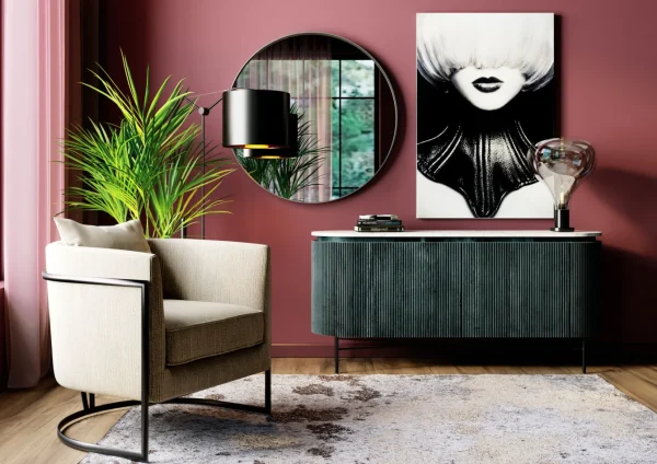 Specchio Curvy MO look cromo Ø100 - KARE