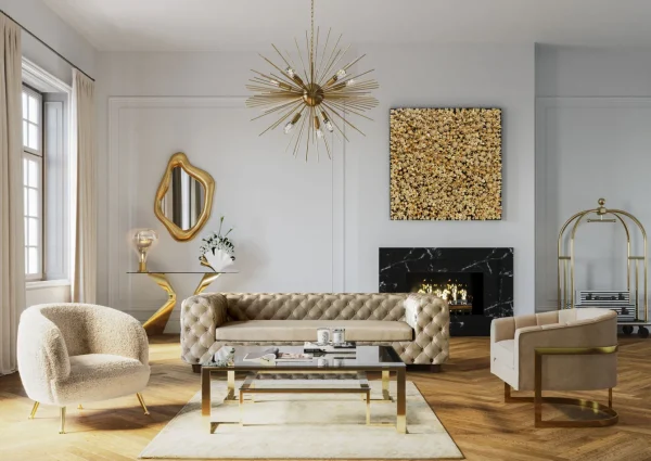 Specchio Hologram oro 76x119 cm - KARE