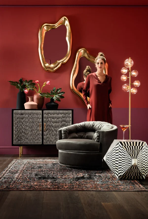 Specchio Hologram oro 68x117 cm - KARE