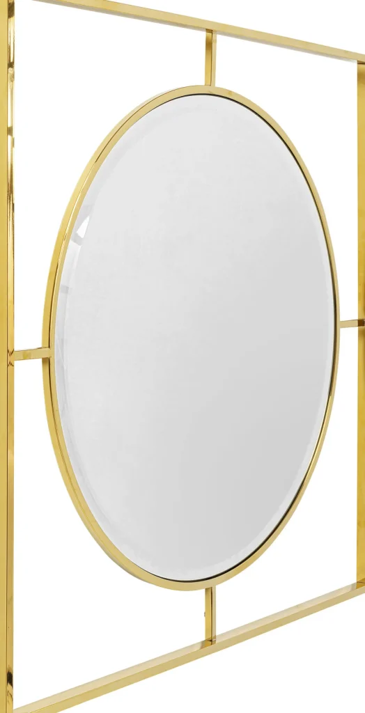 Specchio Standford frame Round Gold Ø90 cm - KARE
