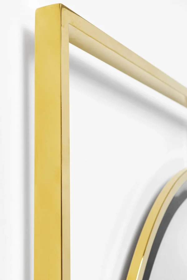 Specchio Standford frame Round Gold Ø90 cm - KARE