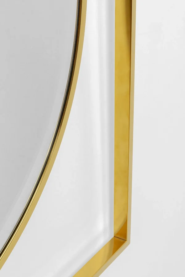 Specchio Standford frame Round Gold Ø90 cm - KARE