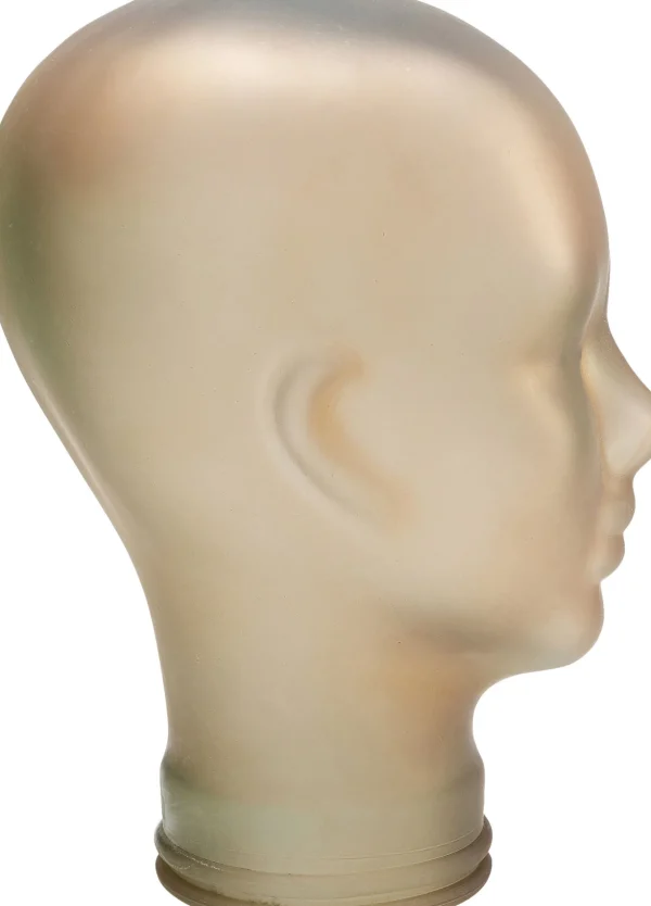 Supporto per cuffie a forma di testa color marrone - KARE